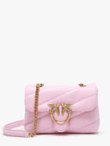 Cross Body Tas Love Baby Puff Leder Pinko Roze love bag puff A0F2